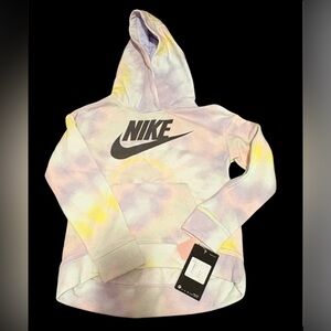 Nike Pastel Tie-Dye Hoodie in Yellow & Lavender